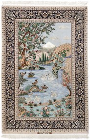 Isfahan Tappeto 170x110 (Iran) Annodato A Mano