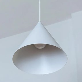 Lampadario su cavo ETNA II 1xE27/15W/230V pr. 25 cm bianco