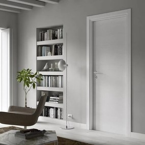 Porta interna a battente Fleck in MDF colore bianco venato, L 70 x H 210 cm, apertura reversibile