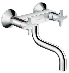 Rubinetto da cucina fisso a s Logis M32 argento cromato lucido HANSGROHE