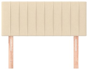 Testiera crema 100x5x78/88 cm in tessuto