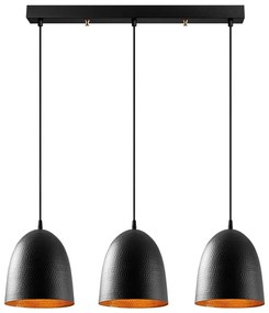 Lampadario a sospensione su cavo TATTOO 3xE27/40W/230V nero