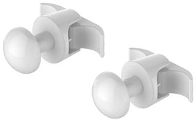 Set appendini in ABS bianco serie smart per termosifone tubolare