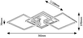 Rabalux 3200 - Lampadario a plafone LED SIGURD LED/43W/230V cromo lucido