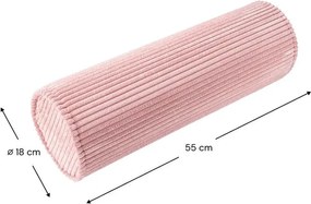 Cuscino per divano da bambini rosa con rivestimento in velluto a coste Roll – Wigiwama