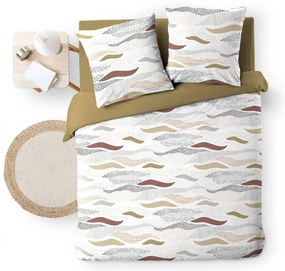 Set copripiumino e federa bianco in microfibra per letto matrimoniale ed esteso 240x220 cm Zenith – douceur d'intérieur