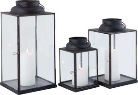 CAROLINE - lanterna in vetro e acciaio