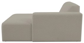Modulo divano marrone chiaro in tessuto bouclé (angolo destro) Roxy - Scandic