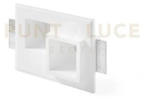 Heraea incasso 2 luci cubi bianco in gesso attacco gu10