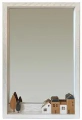 Specchio da parete DKD Home Decor Legno Bianco Case (36 x 4 x 60 cm)