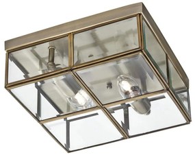 Searchlight 6769-26AB - Plafoniera FLUSH 2xE14/40W/230V verde