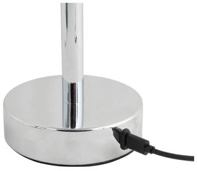 Lampada da tavolo a LED in argento con paralume in metallo (altezza 24,5 cm) James - Leitmotiv