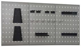 Pannelli Per Utensili A Parete 3 Pz 40x58 Cm Acciaio /