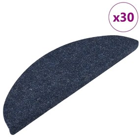 Tappetini Autoadesivi Per Scale 30 Pz Blu 56x17x3 Cm /