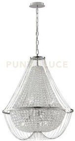 Lampadario a sospensione vienna cromo 6 luci attacco e14 60x120cm i...