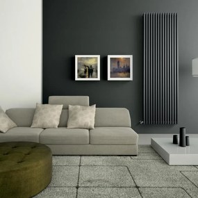 Scaldasalviette ad acqua calda DE'LONGHI PQUADRO antracite interasse 450 mm, L 58 x H 180 cm