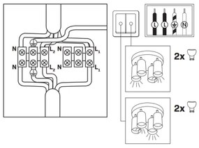 Faretto da bagno dimmerabile LED RGBW TURYN 4xGU10/6,5W/230V IP44 nero