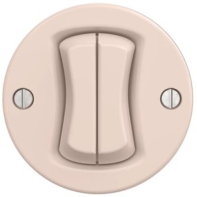 Kliklap - Interruttore multiplo retrò senza cornice n. 5 rosa antico