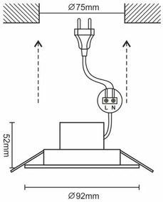 Lampada da incasso LED per bagno LED/7W/230V 3000K argento IP44