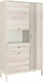 Libreria Frost R1 in off white + rovere alpino – 100x40x191 cm