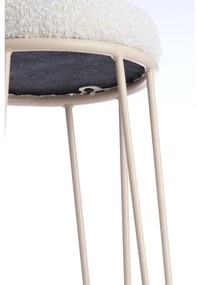 Sedia da bar color crema in imbottito (altezza della seduta 73 cm) Alice – Light &amp; Living