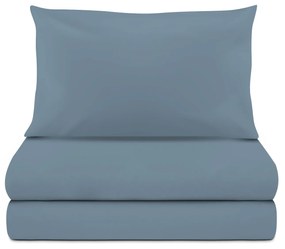 Completo letto 1 piazza e mezza cotone blu New Cotton