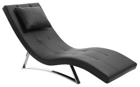 Chaise longue design nero MONACO