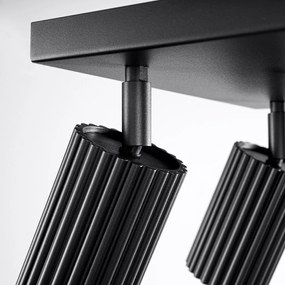 Faretto nero in metallo ø 6,5 cm Gleam – Sollux