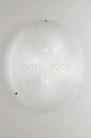 Plafoniera esagram bianca e graniglia stella 3 luci attacco e27 40x...