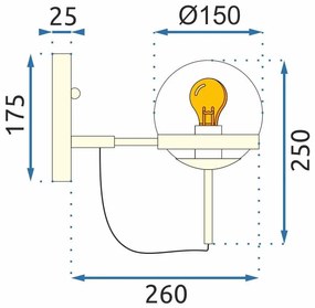 Lampada da parete APP910-1W E27