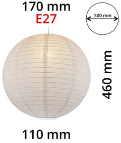 GLOBO 16911 - Paralume VARYS E27 diam. 50 cm