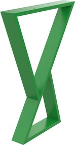 Gamba per mobili STEELMI Federica in acciaio verde lucido L 58 x P 8 x H 71 cm