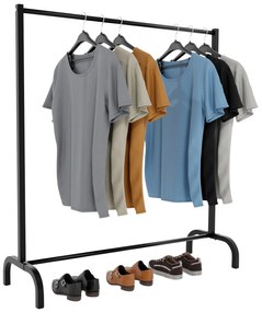 Appendiabiti Moderno Kleiderständer Lara - Design Contemporary E Resistente / Schwarz / 120x38x120 C