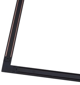 Sistema di binari moderni neri monofase 800 cm con alimentatore rotondo - Magnetic