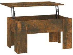 Tavolino da Salotto Rovere Fumo 79x49x41cm in Legno Multistrato