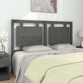 Testiera Per Letto Grigia 145,5x4x100 Cm Legno Massello Di Pino /
