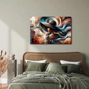 Quadro su tela – Donna elegante in stile colorato