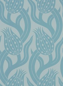 Zoffany Carta da parati Persian Tulip - Blue/ Stone
