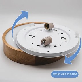 Brilagi - LED RGBW dimmerabile, plafoniera CARVALHO 2xE27/15W/230V Wi‑Fi rovere Ø 37,5 cm