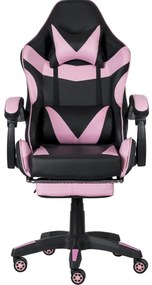 Sedia da gioco ergonomica CLASSIC con poggiapiedi rosa