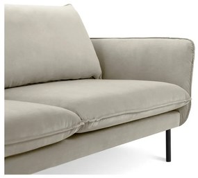 Divano in velluto beige, 160 cm Vienna - Cosmopolitan Design