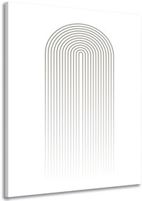 Quadro su tela – Arcobaleno minimalista Mid-Century