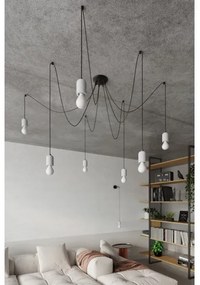 Sollux SL.1161 - Lampadario a sospensione con filo NESO 5xE27/15W/230V ragno calcestruzzo
