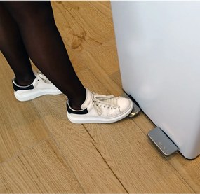 Cestino per la spazzatura bianco opaco in acciaio per raccolta differenziata/con pedale 2x20 l Aliya – Spirella