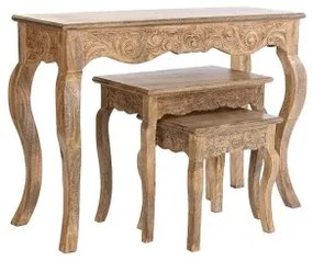 Console DKD Home Decor Marrone Legno di mango 106 x 36 x 76 cm (3 Pezzi)