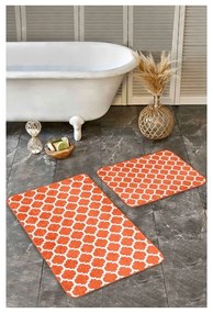 Set di tappetini per il bagno arancioni in velluto 2 pz 60x100 cm – Mila Home