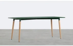 Tavolo da Pranzo Rettangolare in Metallo e Legno (180x80 cm) Skaule - The Masie