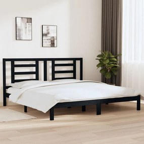 Giroletto Nero İn Legno Massello Di Pino 200x200 Cm /