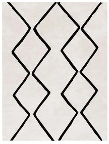Tappeto Zwara geometrico beige/nero, L 170 x L 120 cm
