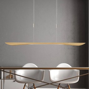 Lampada a sospensione Hiba Quitani, dimmerabile, Legno chiaro, Soggiorno / Sala da pranzo, Legno, Moderno, Lampada a sospensione